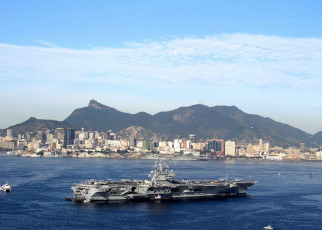 Картинка uss ronald reagan корабли авианосцы вертолётоносцы rio de janeiro