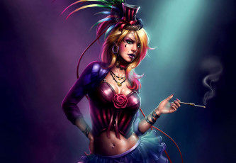 Картинка фэнтези девушки сигарета