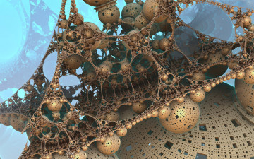 Картинка 3д графика fractal фракталы фон линии рисунок