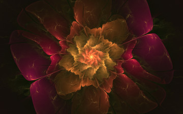 Картинка 3д графика fractal фракталы фон рисунок линии