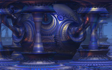 Картинка 3д графика fractal фракталы рисунок линии фон