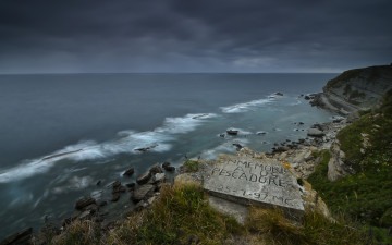 Картинка природа побережье скалы море вечер