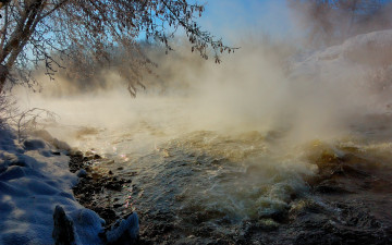 Картинка природа реки озера река туман