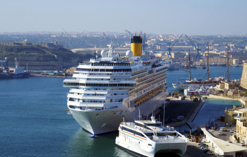 Картинка корабли порты причалы парусник катамаран costa concordia лайнер