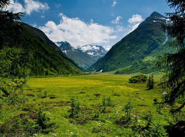 Обои картинки фото природа, горы, облака