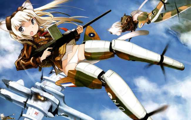 Обои картинки фото аниме, strike, witches