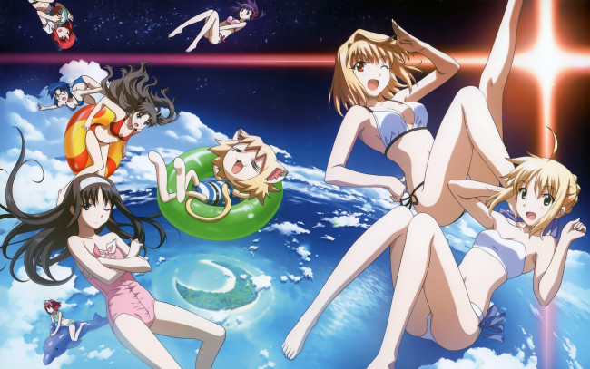 Обои картинки фото аниме, tsukihime, девушки