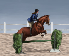 Картинка рисованные животные лошади лошадь