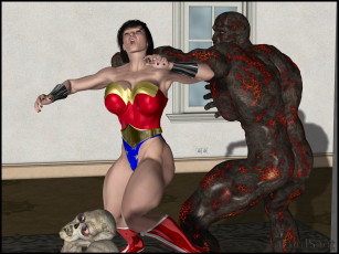 обоя 3д, графика, fantasy, фантазия, девушка, существо