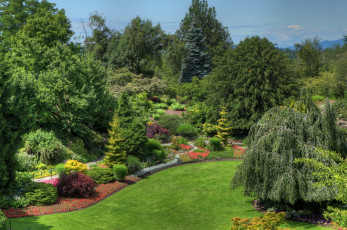 Картинка queen elizabeth park vancouver природа парк клумбы цветы