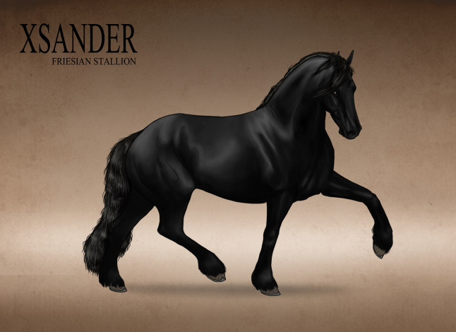 Обои картинки фото рисованные, животные, лошади, лошадь