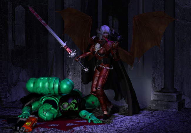 Обои картинки фото 3д, графика, elves, эльфы, эльфийка, меч