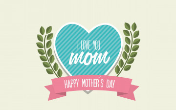 Картинка праздничные день+матери сердечко ветки