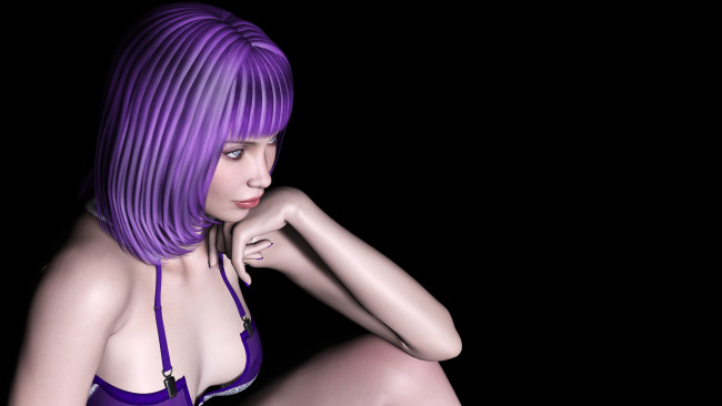 Обои картинки фото 3д графика, portraits , портрет, девушка, взгляд, фон