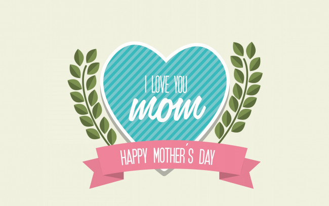 Обои картинки фото праздничные, день матери, сердечко, ветки