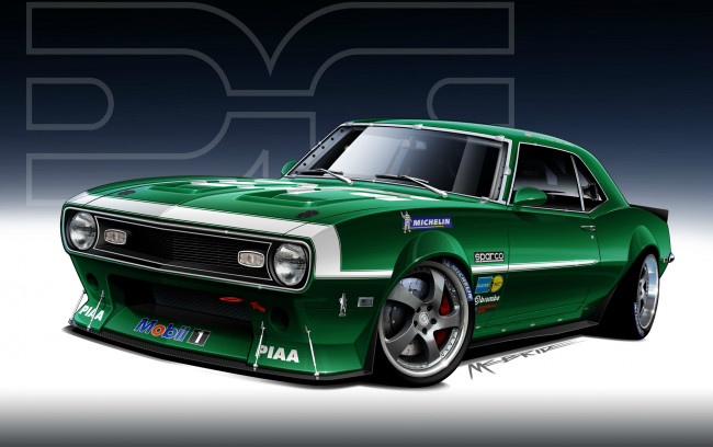 Обои картинки фото автомобили, векторная графика, camaro