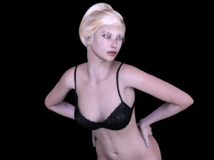 Картинка 3д+графика люди+ people фон блондинка девушка взгляд