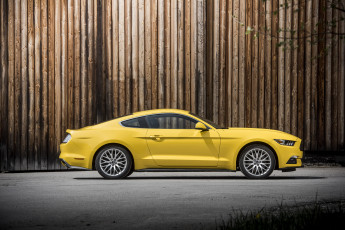 Картинка автомобили ford желтый 2015г eu-spec mustang gt