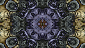 Картинка 3д+графика фракталы+ fractal узор фон цвета