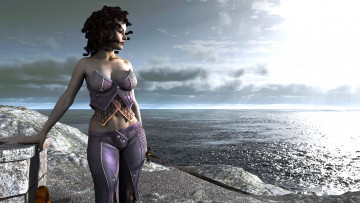 Картинка 3д+графика люди+ people девушка фон взгляд