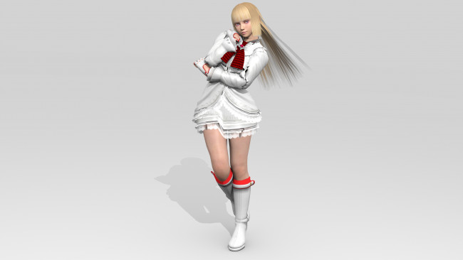 Обои картинки фото 3д графика, аниме , anime, блондинка, фон, взгляд, девушка