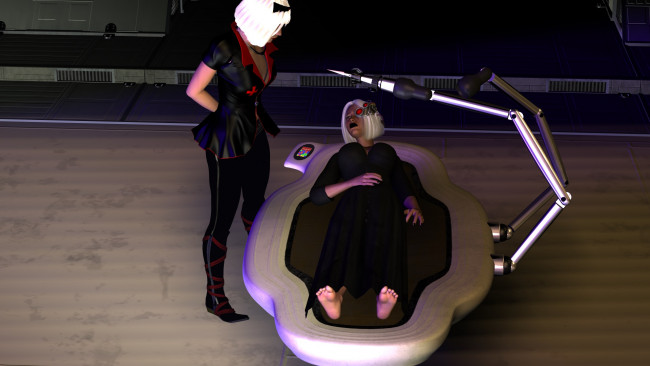 Обои картинки фото видео игры, dark heresy, киборг, фон, взгляд, девушка