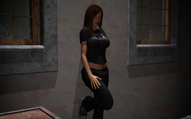 Обои картинки фото 3д графика, люди , people, фон, взгляд, девушка