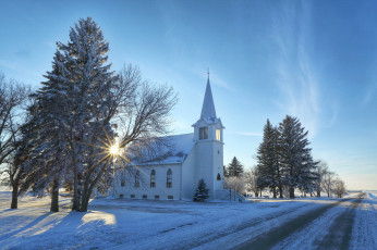 Картинка города -+католические+соборы +костелы +аббатства зима