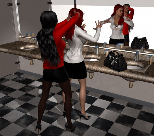 Обои картинки фото spy game, 3д графика, фантазия , fantasy, фон, взгляд, девушки