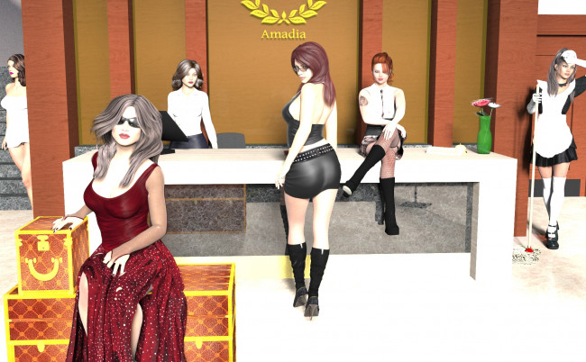 Обои картинки фото 3д графика, люди , people, фон, взгляд, девушки