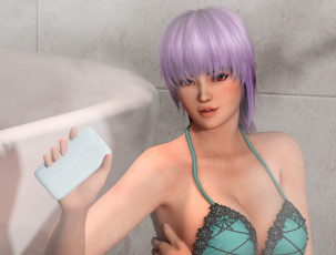 Картинка 3д+графика люди+ people девушка взгляд фон