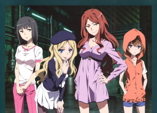 Картинка аниме toaru+majutsu+no+index девушки взгляд фон