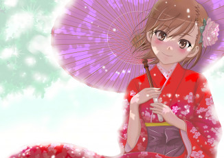 Картинка аниме toaru+majutsu+no+index девушка фон взгляд