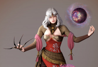 Картинка 3д+графика фантазия+ fantasy девушка взгляд фон