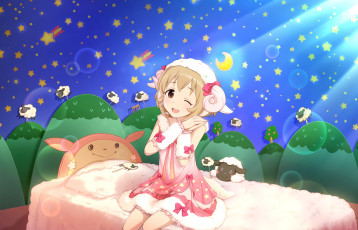 Картинка аниме idolm@ster фон взгляд девушка