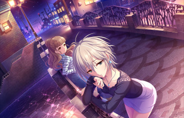 Картинка аниме idolm@ster фон взгляд девушки