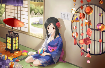 Картинка аниме idolm@ster взгляд девушка фон