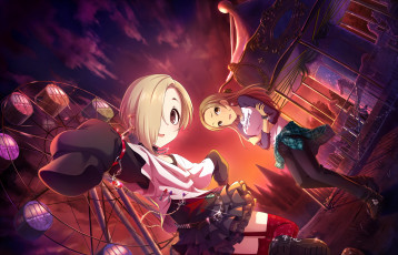 Картинка аниме idolm@ster взгляд девушки фон