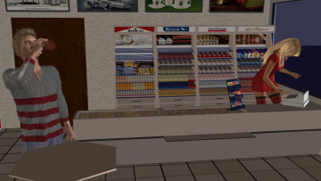 обоя 3д графика, люди , people, девушка, взгляд, фон, парень