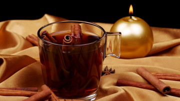 Картинка еда напитки +Чай свеча чай корица