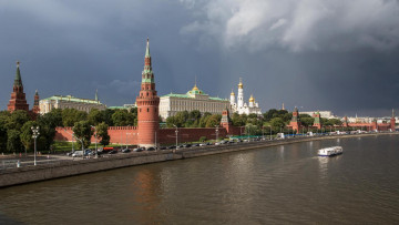 Картинка города москва+ россия московский кремль москва москва-река