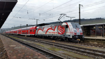 обоя техника, электровозы, локомотив, состав