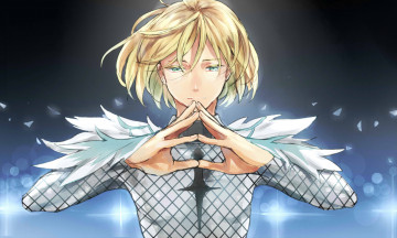 Картинка аниме yuri+on+ice юрий