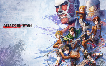 Картинка аниме shingeki+no+kyojin атака титанов