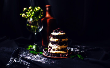 Картинка еда пироги ягоды малина ежевика