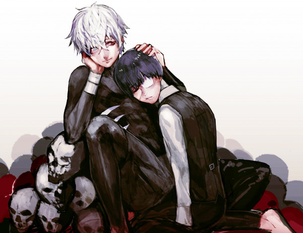 Обои картинки фото аниме, tokyo ghoul, канеки