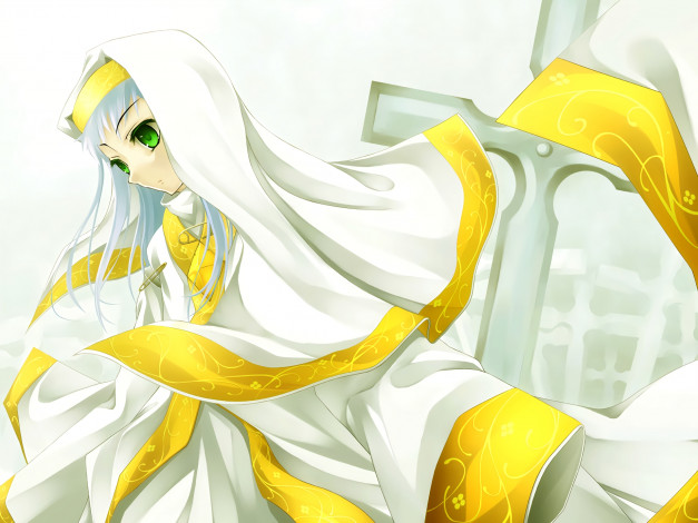 Обои картинки фото аниме, toaru majutsu no index, фон, взгляд, девушка