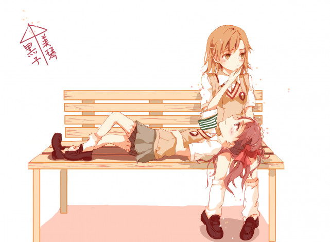 Обои картинки фото аниме, toaru majutsu no index, фон, взгляд, девушка