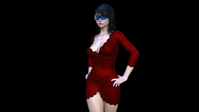 Обои картинки фото 3д графика, люди , people, девушка, взгляд, фон