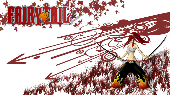 Обои картинки фото аниме, fairy tail, хвост, феи